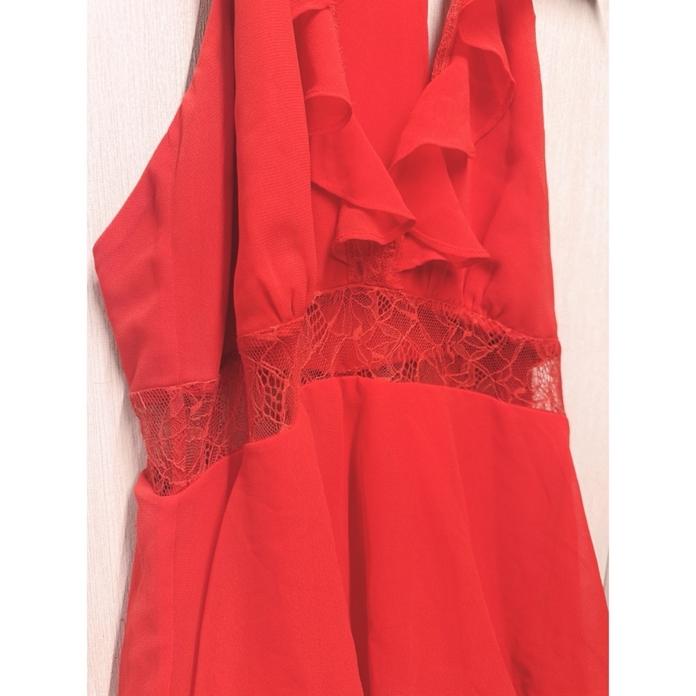 Anthropologie Red Tiered High Low Lace V Neck
Dress, Size Small - Picture 8 of 13